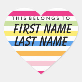 Personalizado Esto Pertenece Al Pegatina Del Coraz