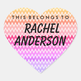 Personalizado Esto Pertenece Al Pegatina Del Coraz