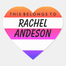 Personalizado Esto Pertenece Al Pegatina Del Coraz