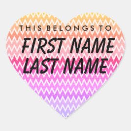 Personalizado Esto Pertenece Al Pegatina Del Coraz