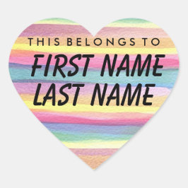 Personalizado Esto Pertenece Al Pegatina Del Coraz