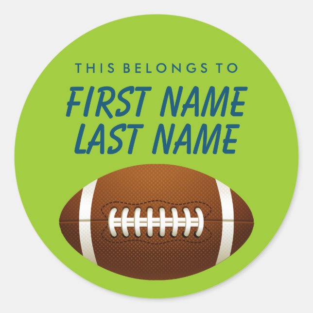 Personalizado Esto Pertenece Al Pegatina - Fútbol (Anverso)