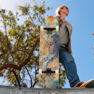 Personalizado Ethereal Autumn Leaves Skateboard De