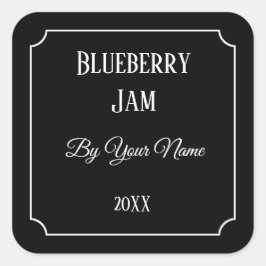 Personalizado Etiqueta de canning negro