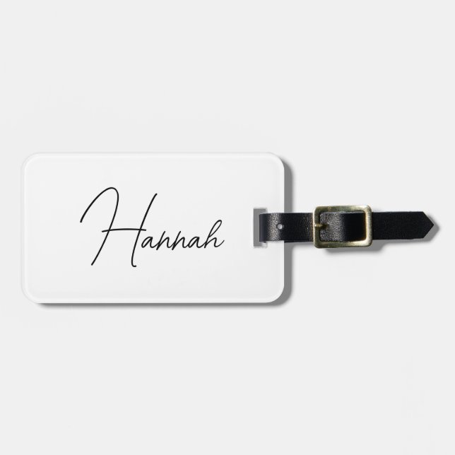 Personalizado | Etiqueta de equipaje del personali (Frente Horizontal)