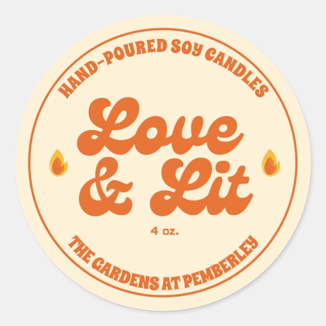 Personalizado - Etiqueta de negocios de velas (Anverso)