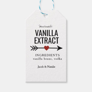 personalizado extracto de vainilla casero etiqueta