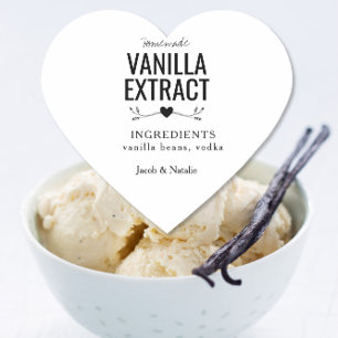 personalizado extracto de vainilla casero etiqueta