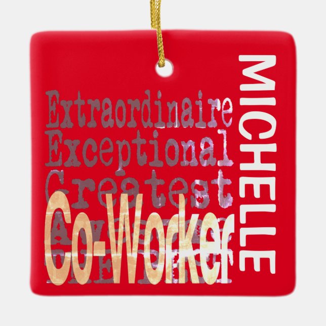 Personalizado Extraordinaria de Coworker Ornamento (Anverso)
