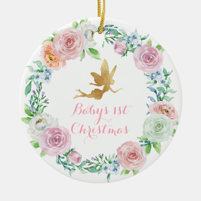 Personalizado Fairy Baby Primer Chica de Ornamento (Frente)