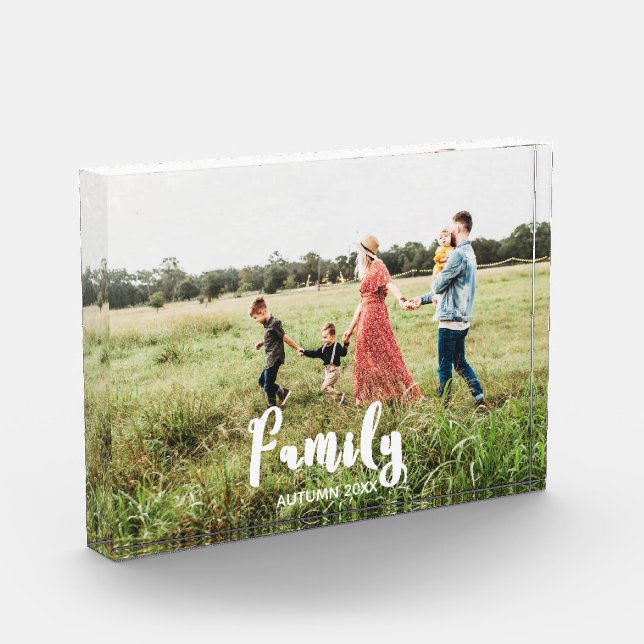 Personalizado Familia Foto Keepsake Bloque Fotoblo (Izquierda)