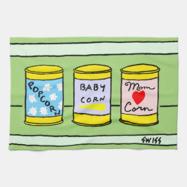 Personalizado familiar gracioso toalla de cocina p