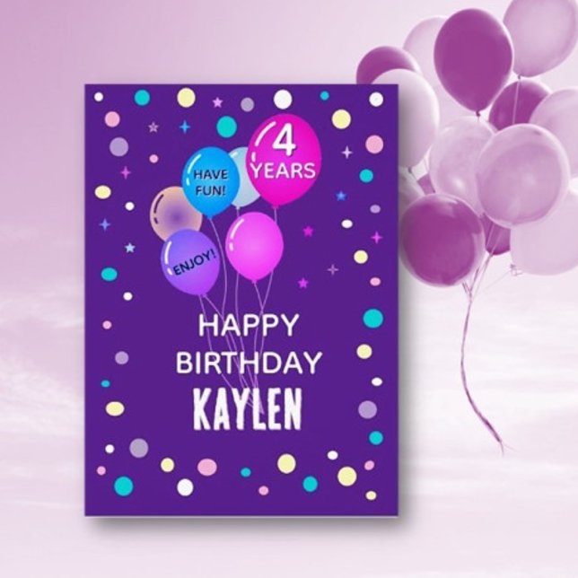 Personalizado Feliz cuarto cumpleaños cualquier ta (Subido por el creador)