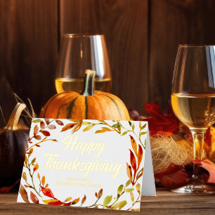 Personalizado Feliz Día de Acción de Gracias Leaf 