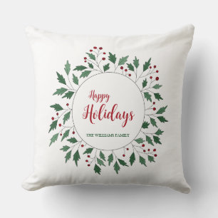 Personalizado Feliz feriado Cojín decorativo de la