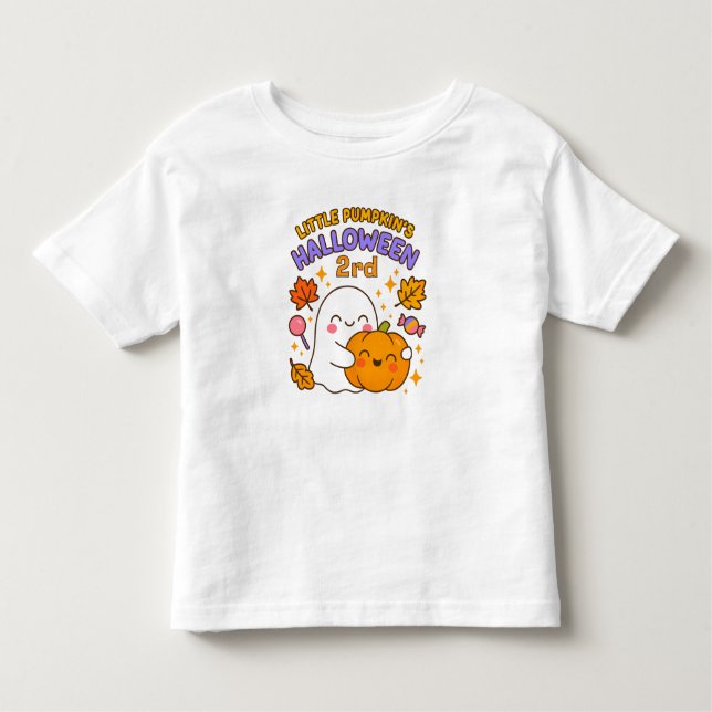 Personalizado Feliz Halloween niños camiseta (Anverso)