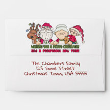 Personalizado Feliz Navidad Papá Noel Sobre