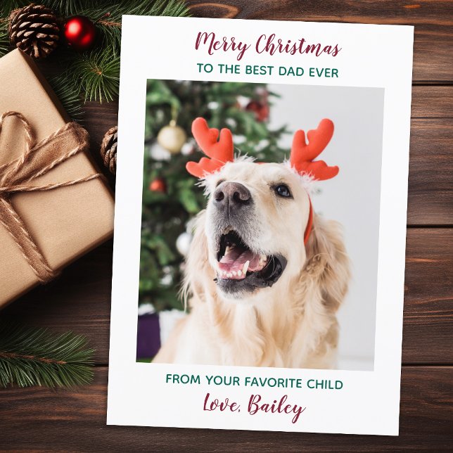 Personalizado Feliz Navidad Perro Papá Mascota Fot (Subido por el creador)