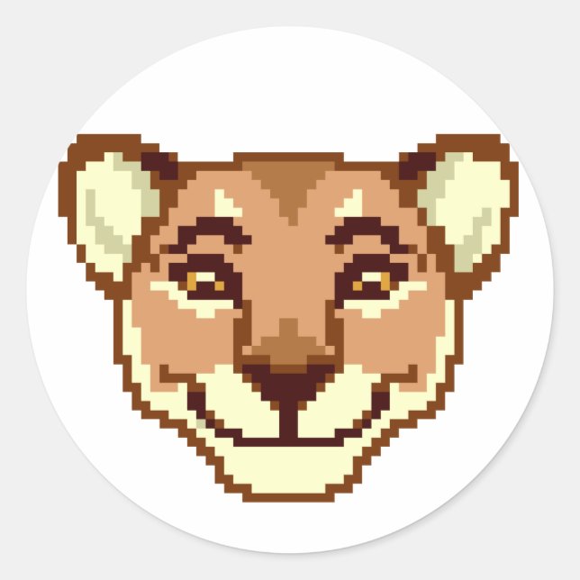 Personalizado feliz Pegatina emoticono de Lioness (Anverso)