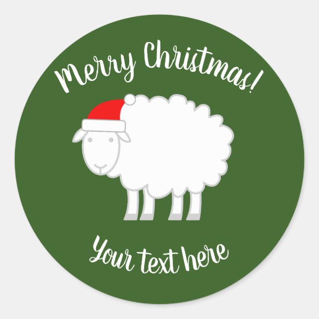 Personalizado Feliz pegatinas navideños con lindas (Anverso)
