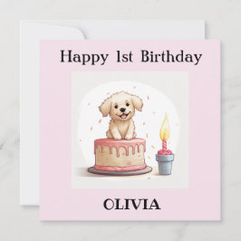 Personalizado Feliz Primera Tarjeta de Cumpleaños,