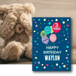 Personalizado Feliz tercer cumpleaños cualquier ta