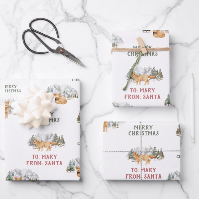 Personalizado Fennec Fox Gift Papel de envolver (Anverso)