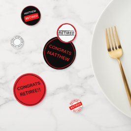 Personalizado Fiesta de Retirada Tabla Confetti