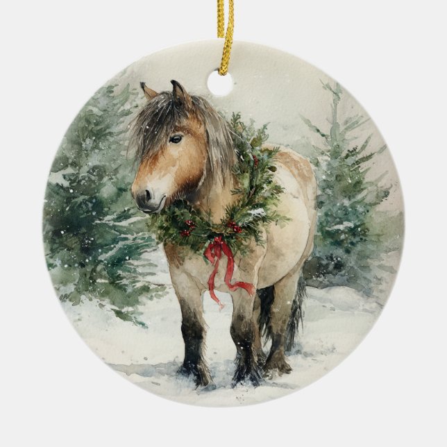 Personalizado Fjord Caballo Regalo de Ornamento de (Frente)