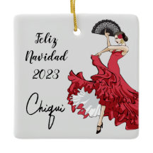 Personalizado Flamenco Ornamento de Navidad