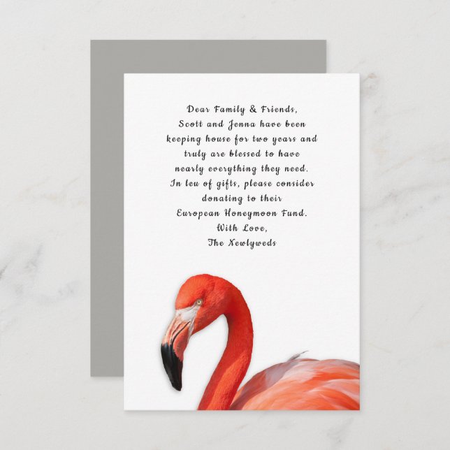 Personalizado Flamingo Tropical Deseando Tarjetas  (Anverso / Reverso)