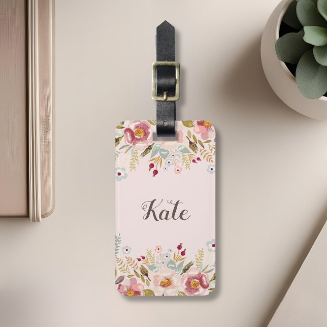 Personalizado floral acuarela Monograma Etiqueta d (Subido por el creador)