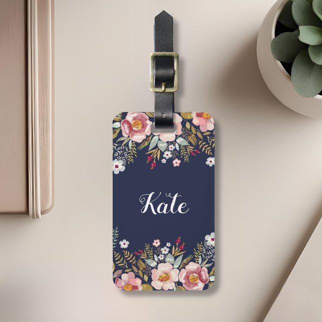 Personalizado floral acuarela Monograma Etiqueta d (Subido por el creador)