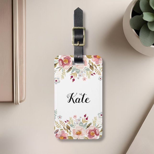 Personalizado floral acuarela Monograma Etiqueta d (Subido por el creador)