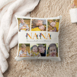 Personalizado floral de Nana Foto Cojín decorativo