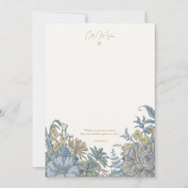 Personalizado Floral Elegante Script Cita Tarjeta