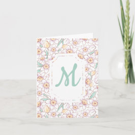 Personalizado Floral Monogramado