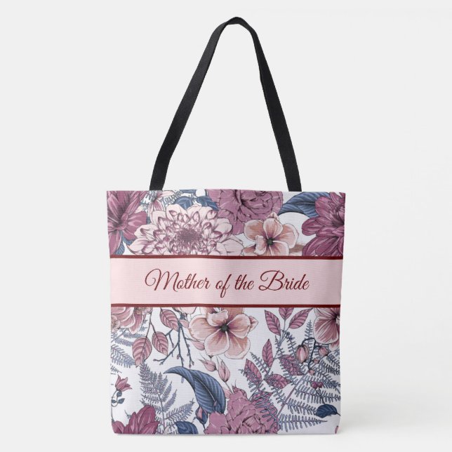Personalizado floral por toda la bolsa de papel im (Anverso)