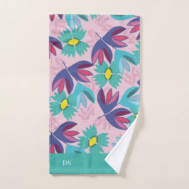 personalizado floral rosa moderno monograma femeni