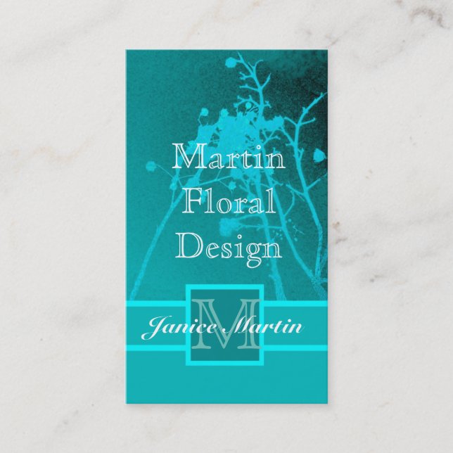 personalizado florista arte de tarjetas de visita  (Anverso)