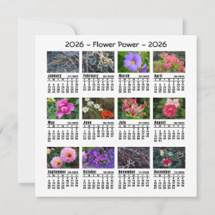 personalizado Flower Calendar 2026 Inicio del domi