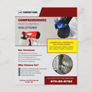 Personalizado Flyer de servicios de control de pla