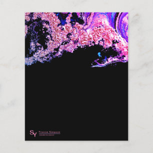 Personalizado FLYER Pink Purple Black Moderne Temp