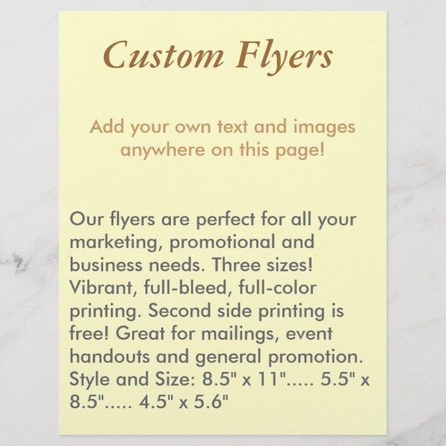 Personalizado Flyers (Frente)