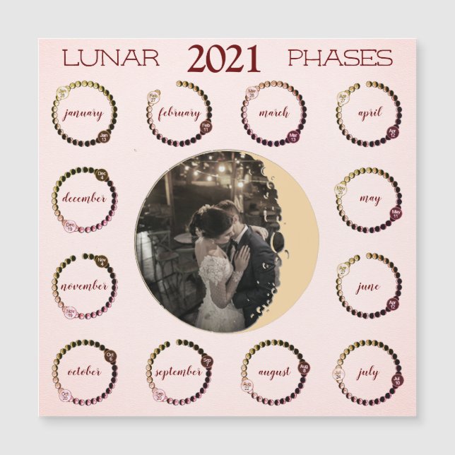 Personalizado Foto 2021 Alfiler de calendario para (Anverso)