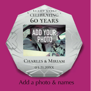 Personalizado Foto 60° aniversario de Diamante Kee