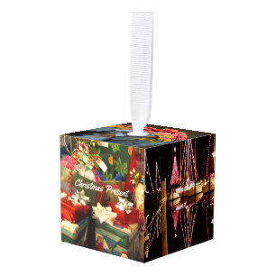 Personalizado Foto Cubo Navidades Ornamento de vac