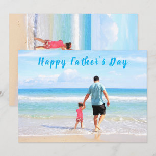 Personalizado, foto de papá, tarjeta del día del p
