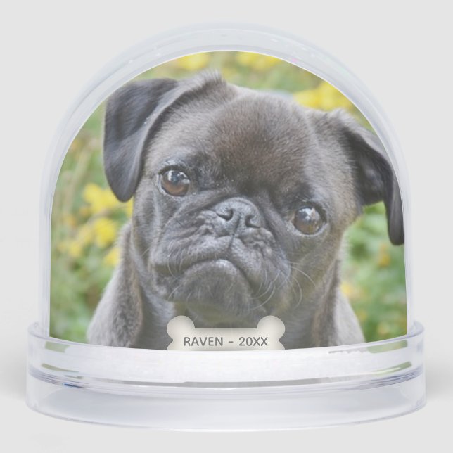 Personalizado foto de perro de bruma negra (Anverso)