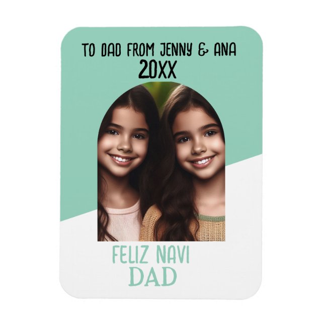 Personalizado foto de un imán Feliz Navidad Keepsa (Vertical)